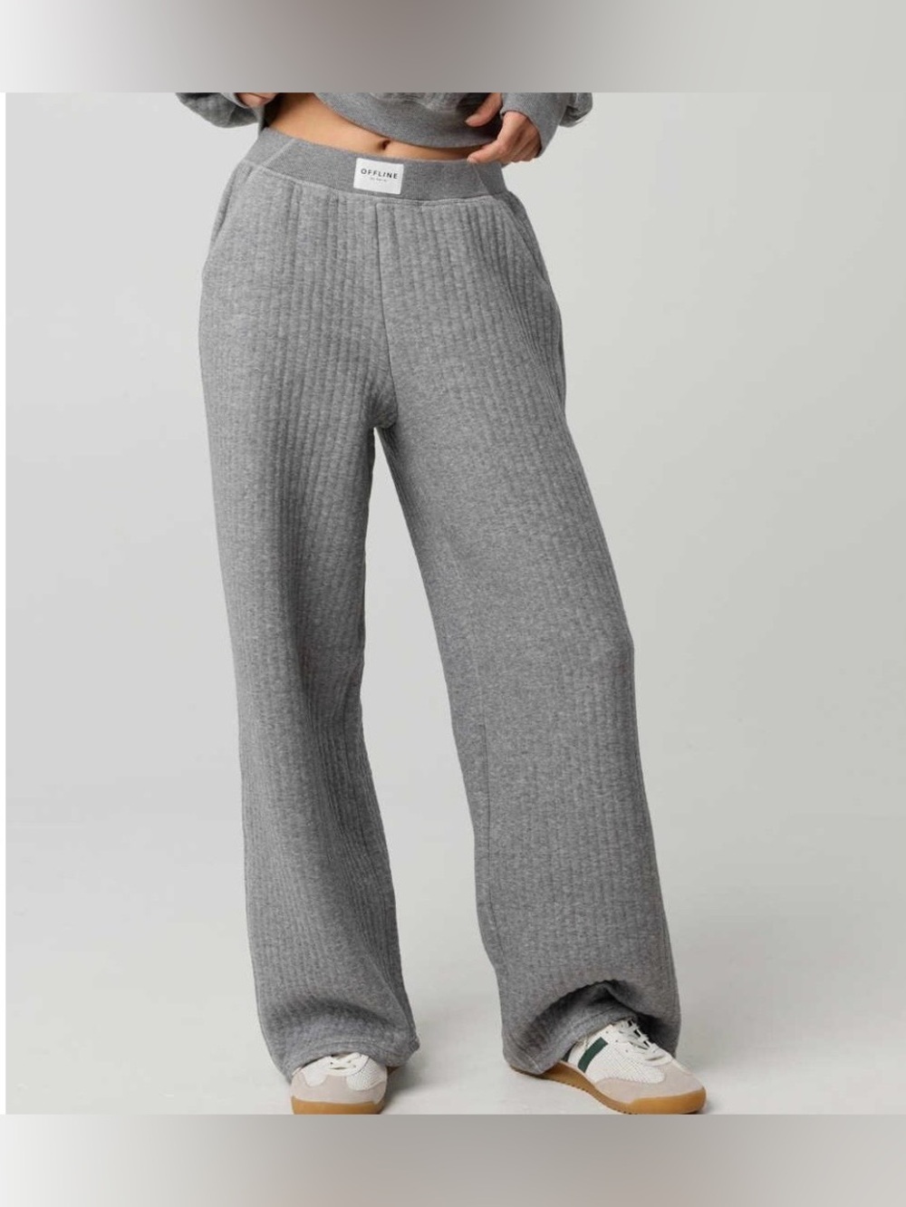 OFFLINE By Aerie Coffee Run Trouser In Heather Grey Size XS Inseam
